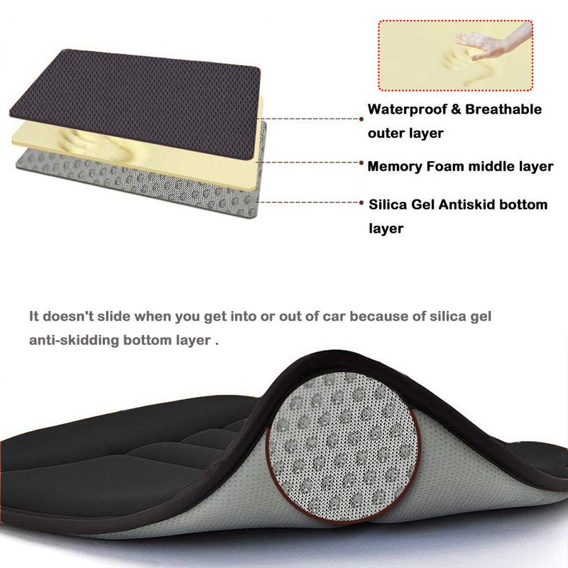 BIGANT Big Ant Car Seat Cushion Pad Memory Foam Seat Cushion,Pain Relief Cushion Comfort Seat Protector for Car Office Home Use,Black 1PC - Image 5